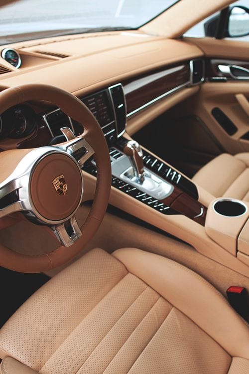 Porsche luxury car interior