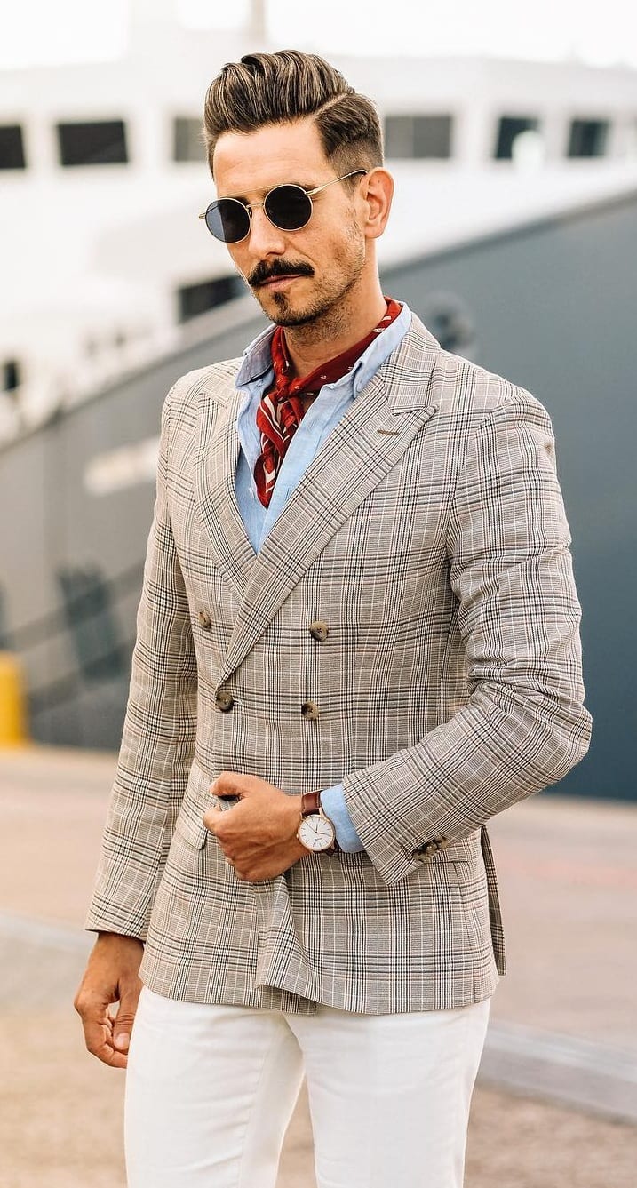 Suit look for yacht party