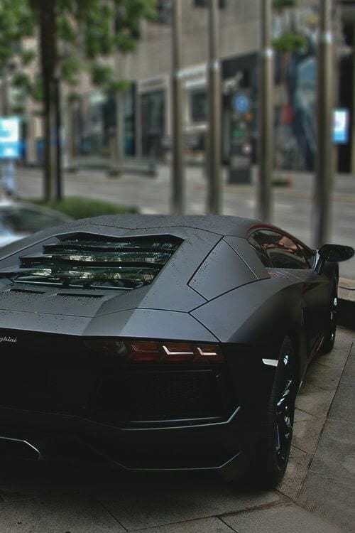 LAMBORGHINI BLACK MATTE BACK VIEW