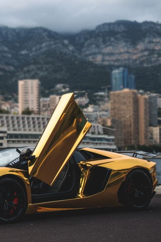 LAMBORGHINI GOLD OPEN DOOR