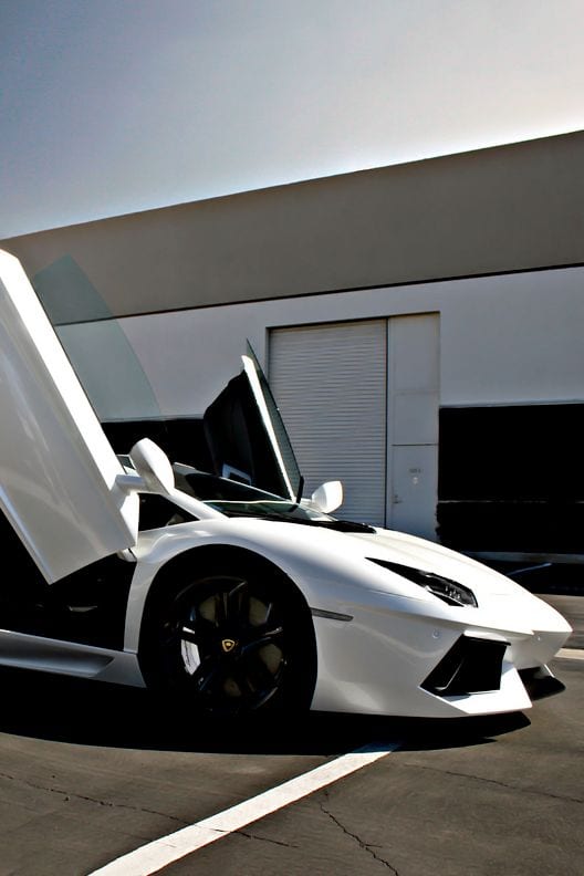 LAMBORGHINI WHITE OPEN DOORS