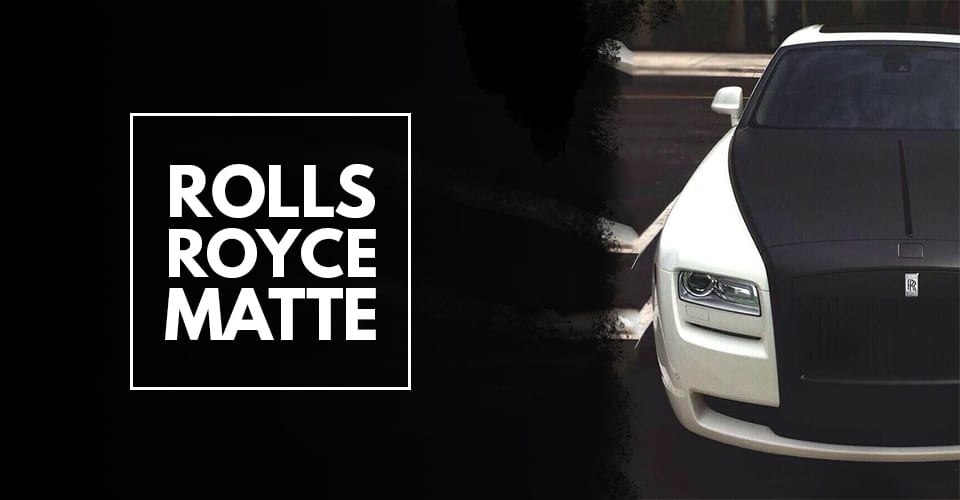 Matte Black & White Rolls Royce Ghost