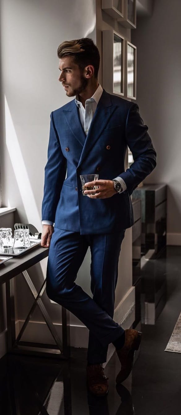 Blue Suit Outfit Ideas for men