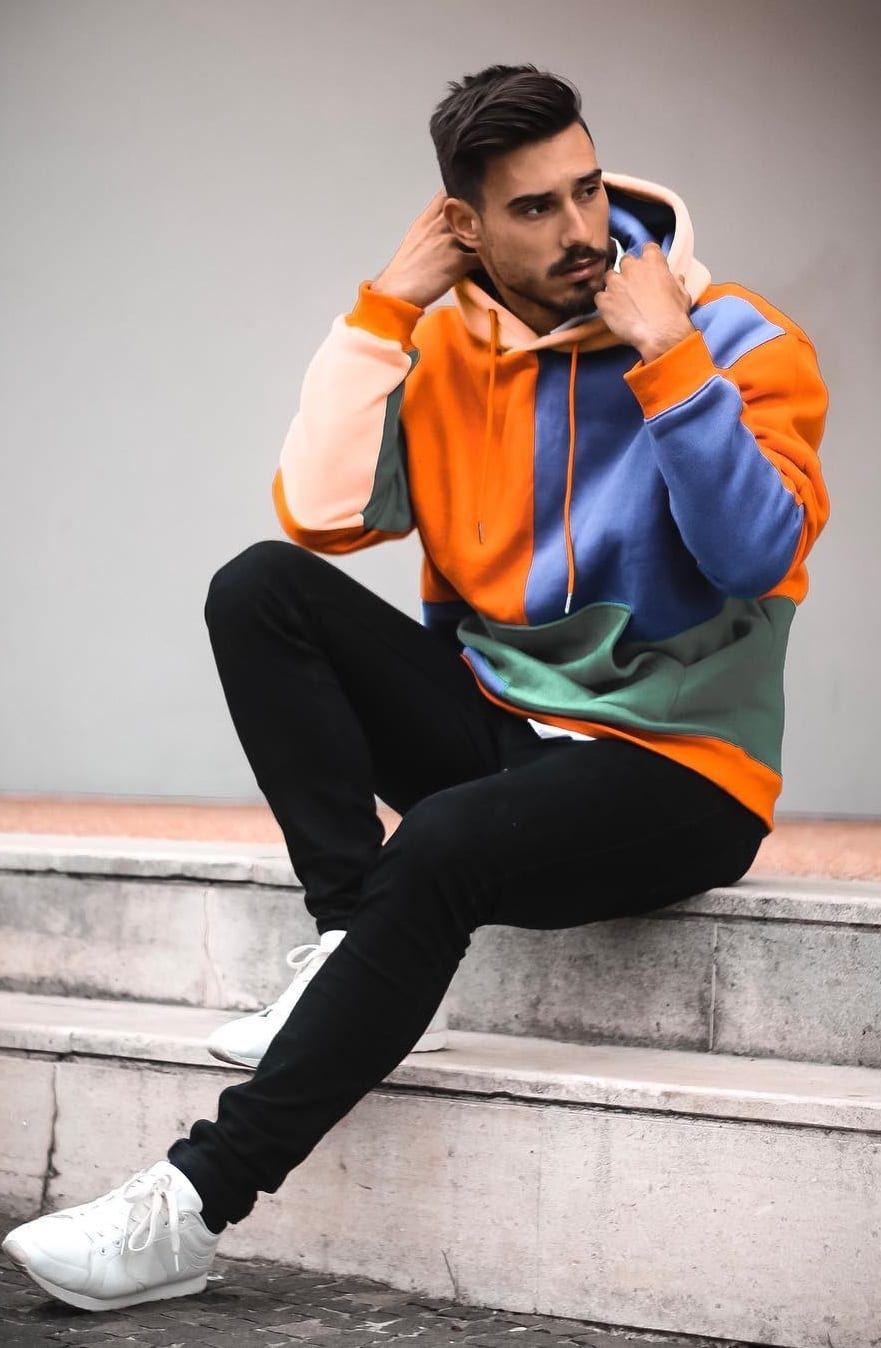 Colorblock Hoodie- Street Style Fashion