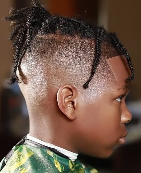 Fade and Braid Kids Haircut for Boys