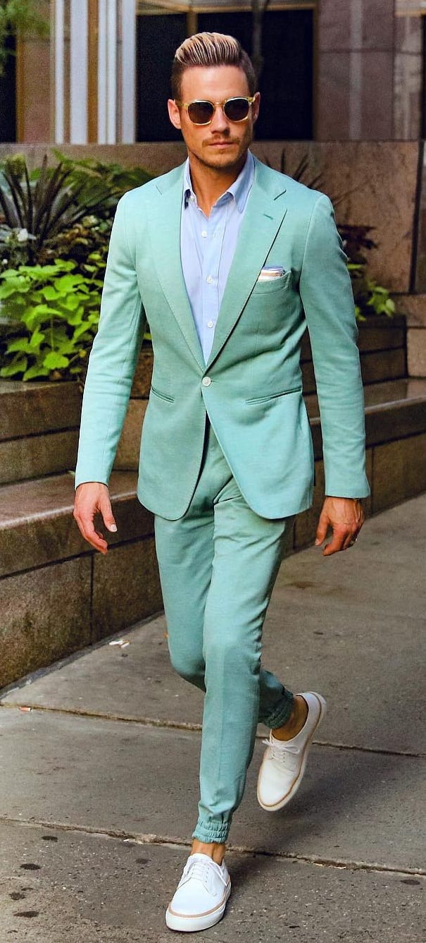 Green Suit Outfit for men