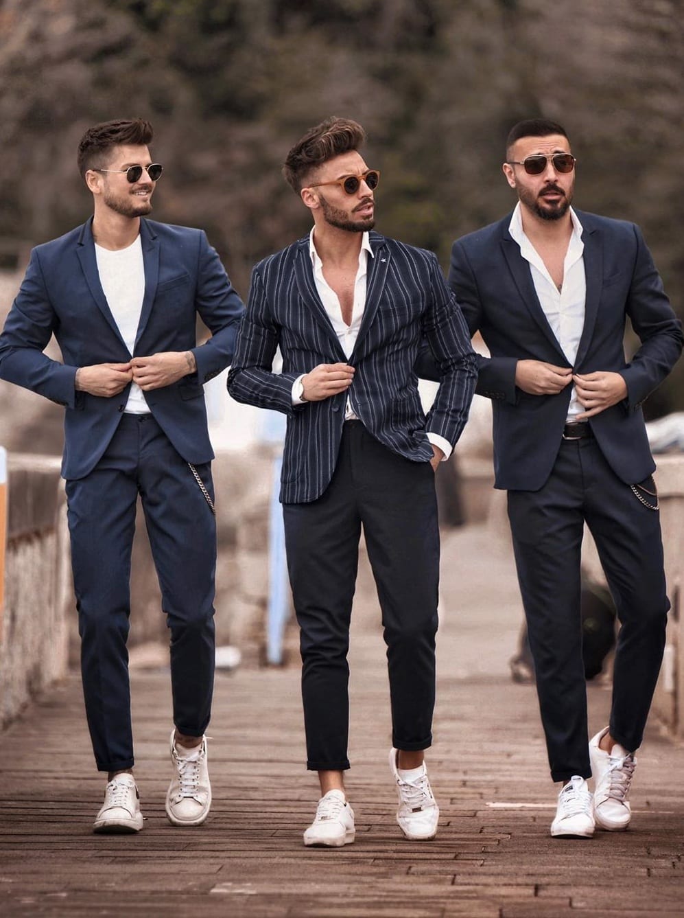Matching Suit Outfits for Men's Street Style