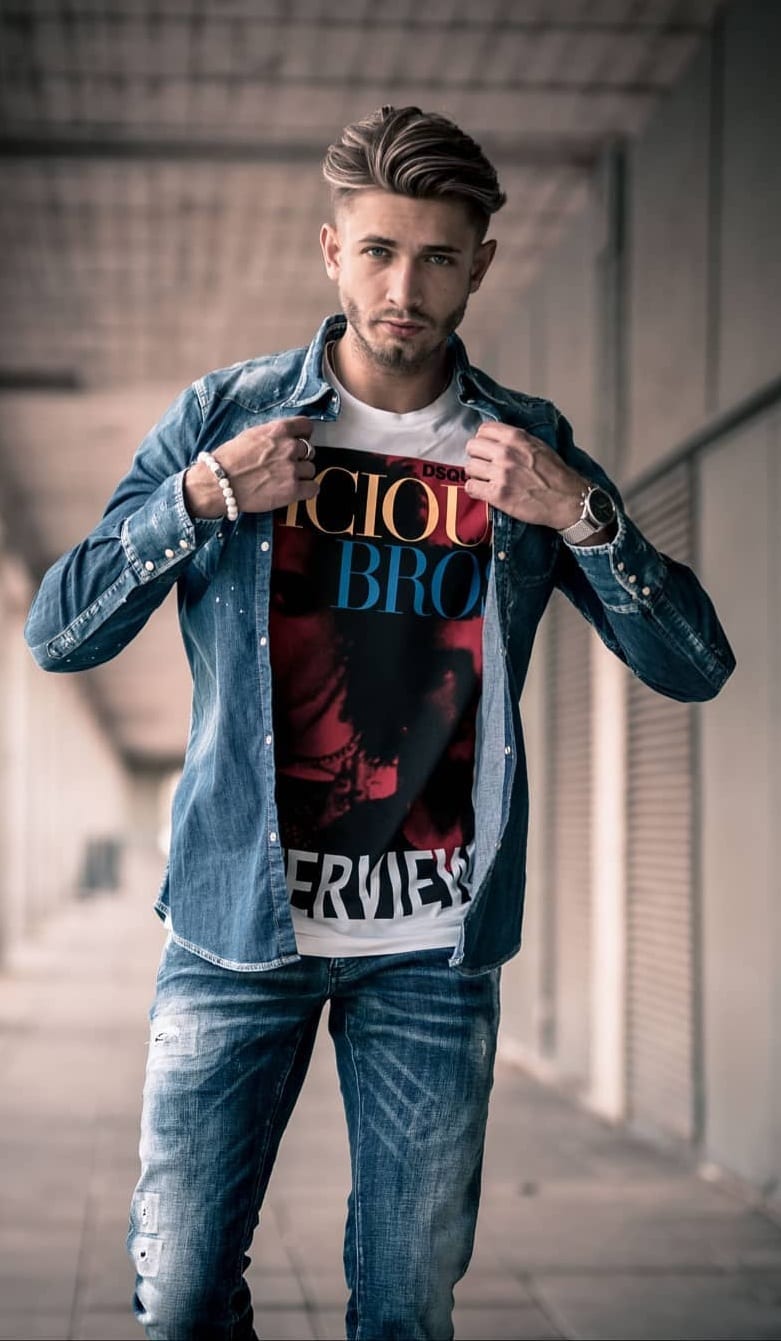 Denim Jeans and Denim Jacket Outfits for men