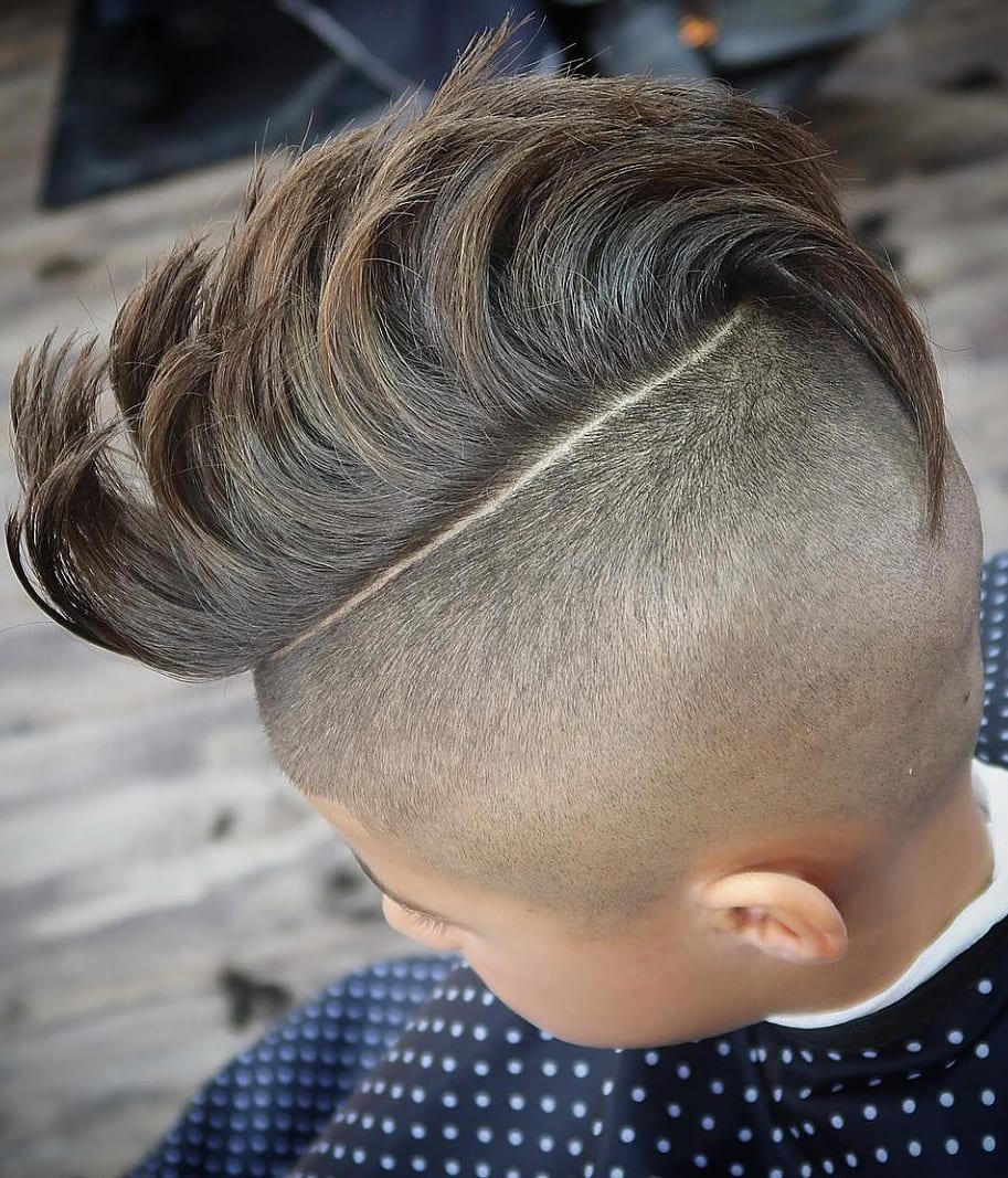Mohawk and Bald fade Haircut for kids