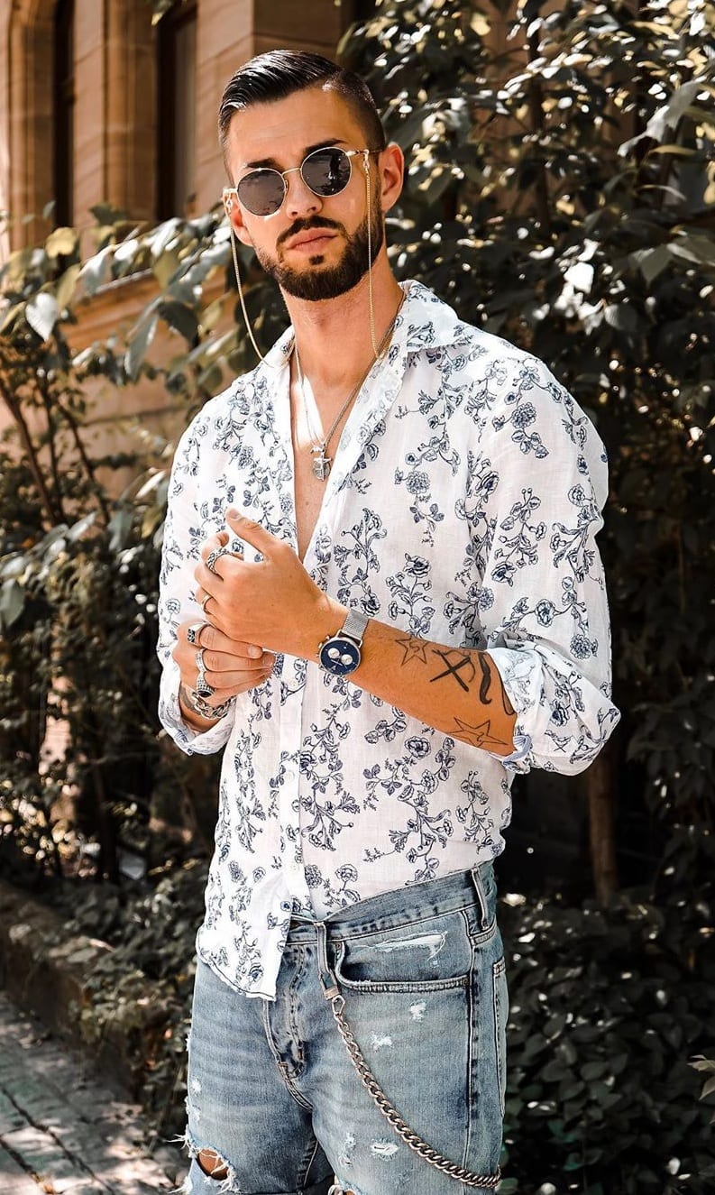 Casual Printed Shirt Outfits for men