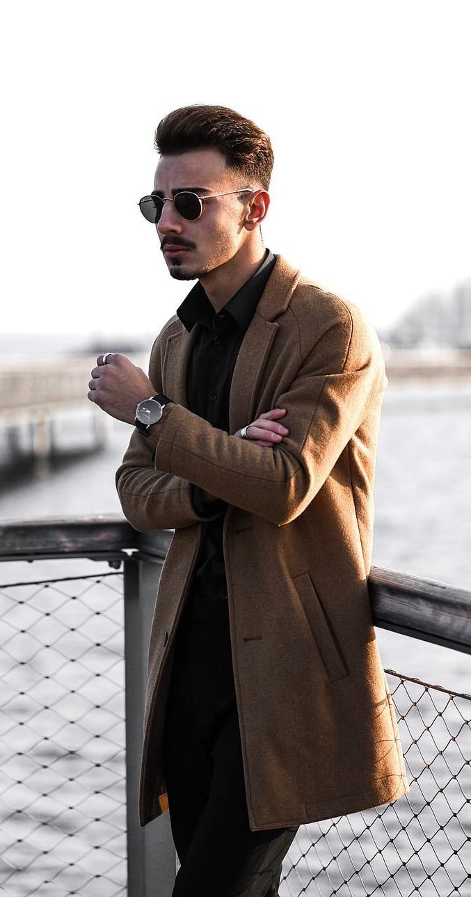 Brown Overcoat for Mens Fall Outfit