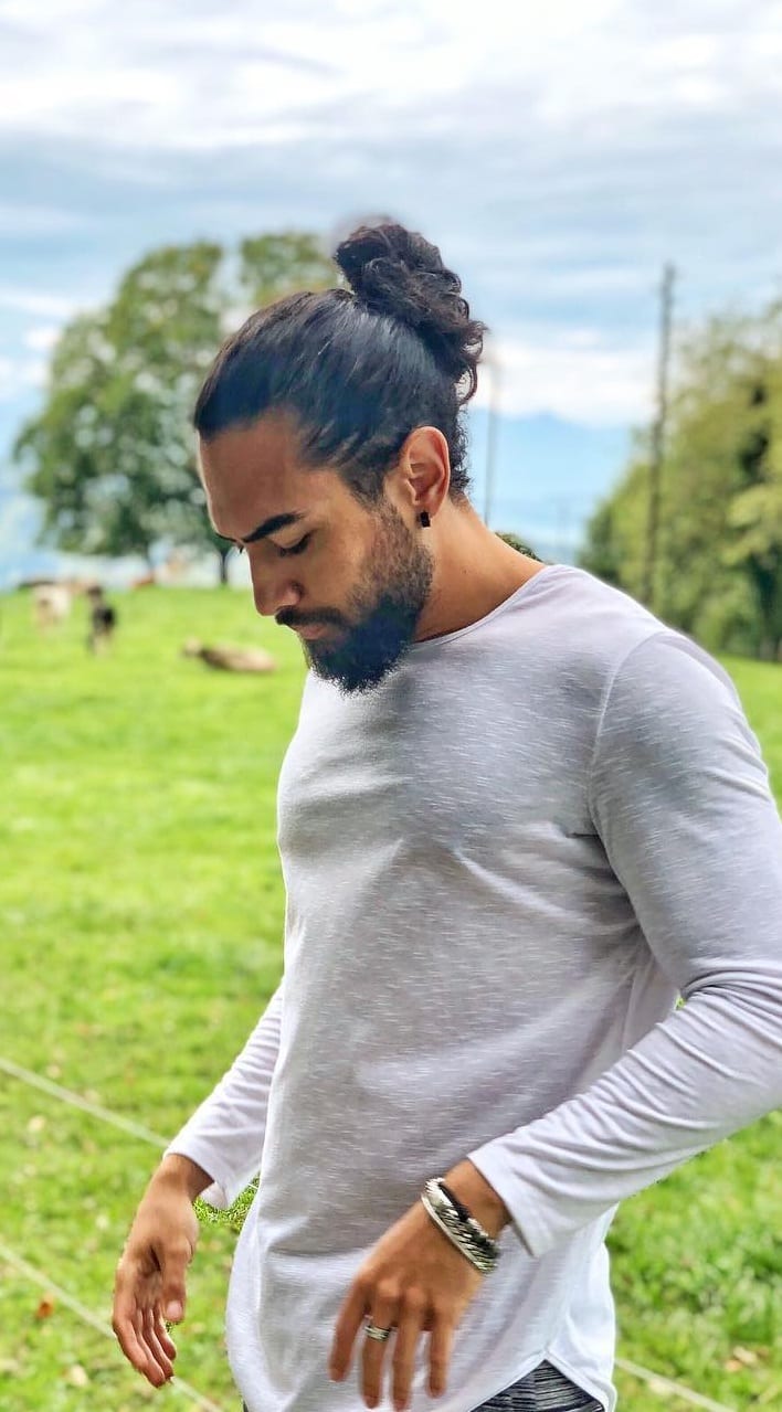 Full Man Bun Hairstyle