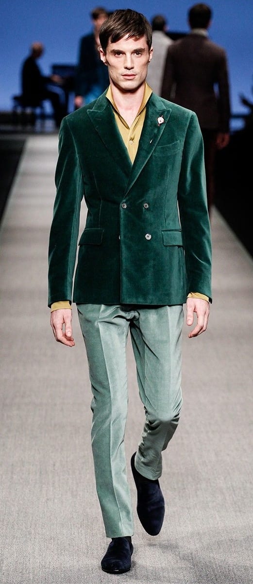 Mens Green Velvet Blazer Outfit