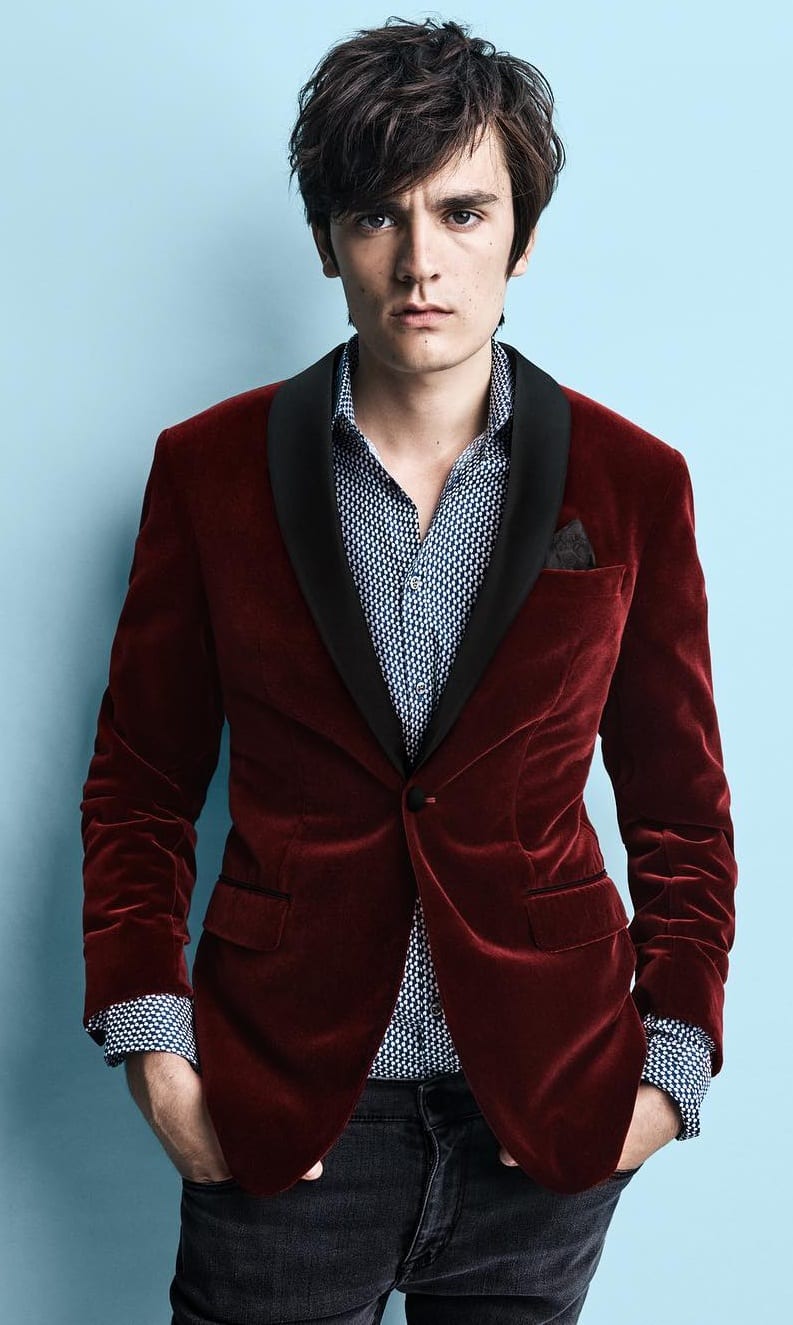 Mens Red Velvet Blazer Outfit