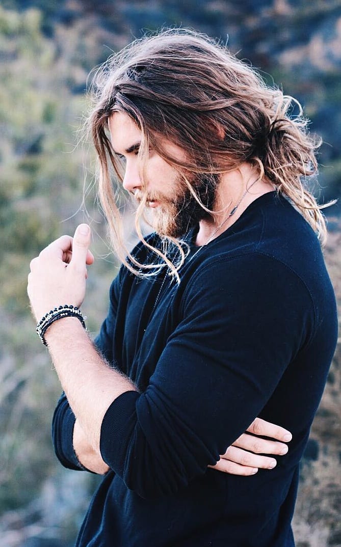 Sexy Long Messy Hair for men