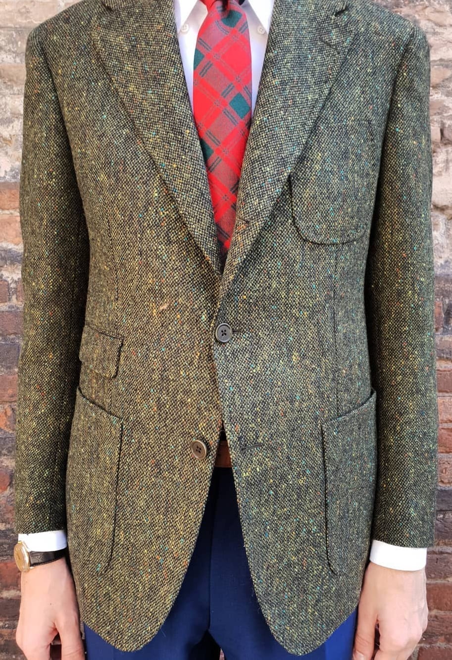 Tweed Green Jacket Blazer Outfit