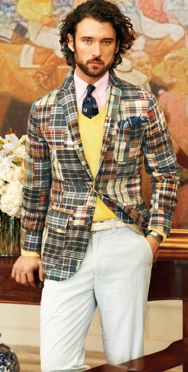 Multicolored Plaid Blazer outfit for Men