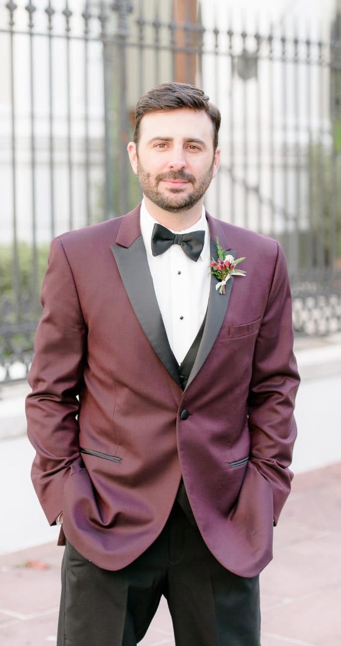 Purple Tuxedo Suit for Wedding Groom