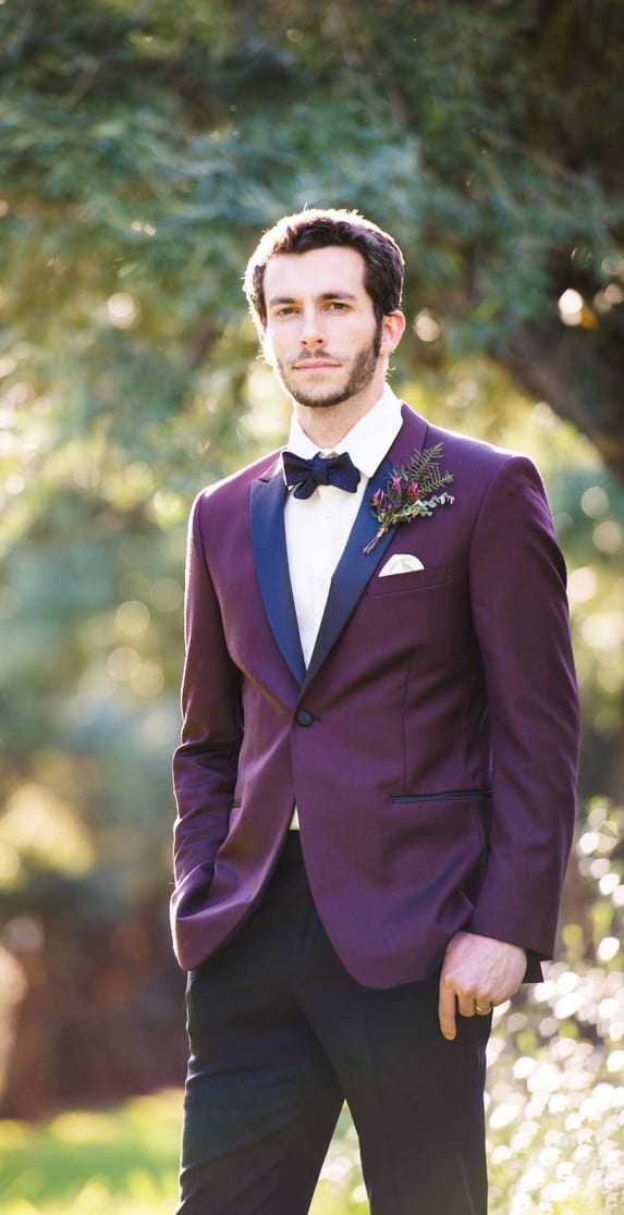 Stunning Purple Suit Outfit for Wedding