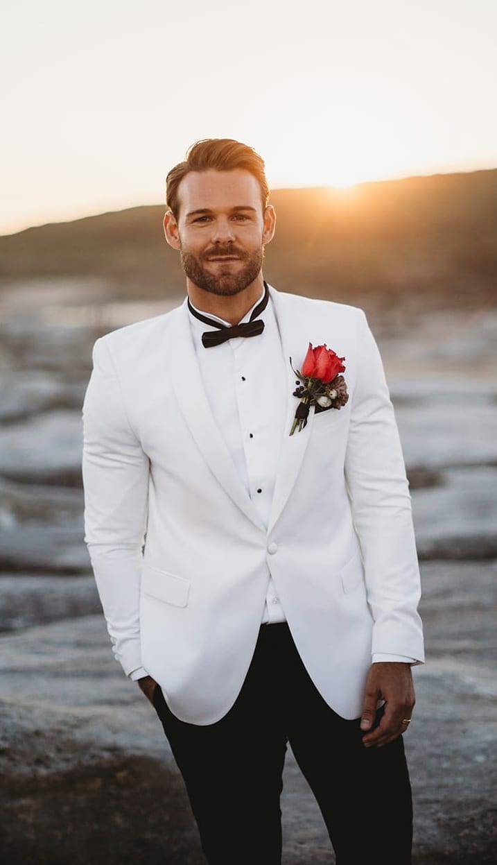 White Tuxedo Wedding Suit for Men