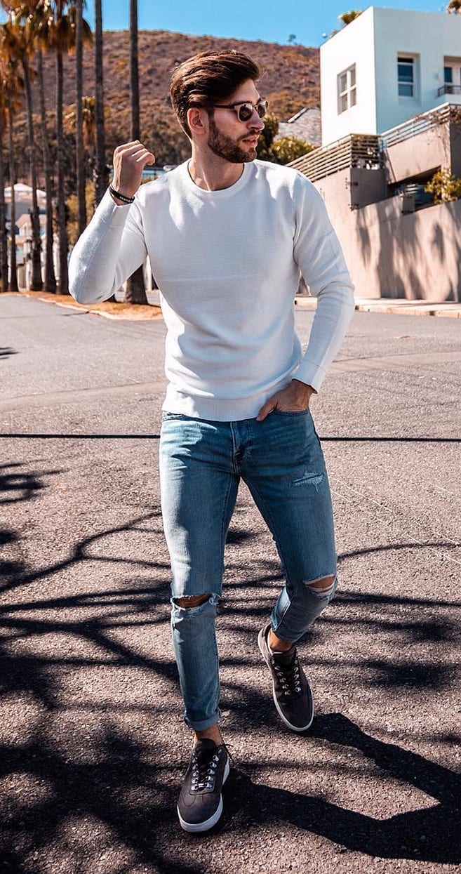 Basic White Tee and Jeans Outfit