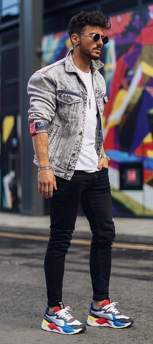 Jacket t shirt sales jeans
