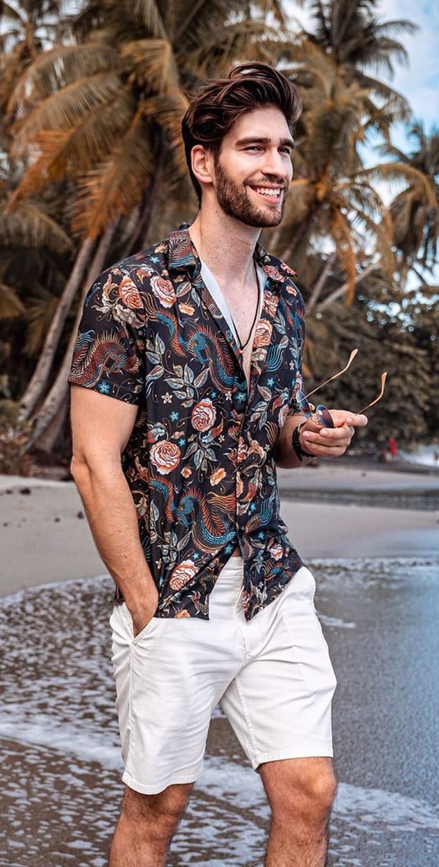 Floral Shirt and Shorts - Beach Outfit