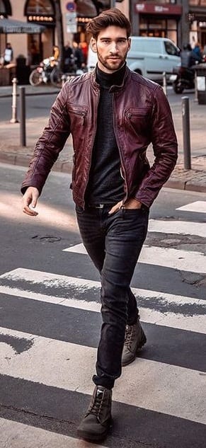 Leather jacket sales for winter season