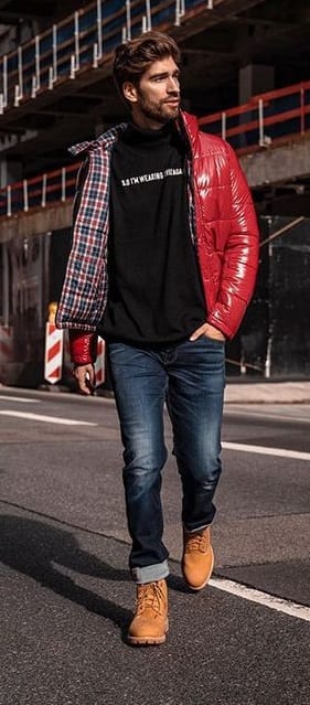 Rocking Red Puffer Jacket for Men- Must have Puffer Jacket this Winter