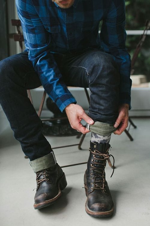 Black-And-Brown-Lace-Up-Boots