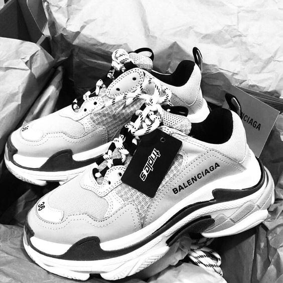 Black and White Balenciaga Shoes