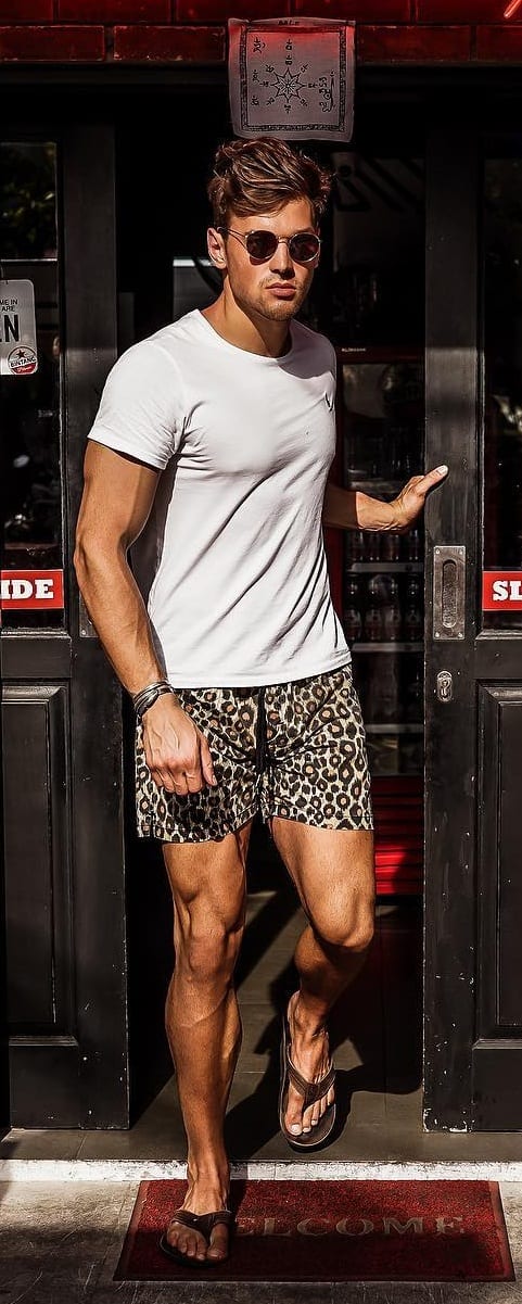 Cheetah-Print-Shorts-and-White-t-shirt