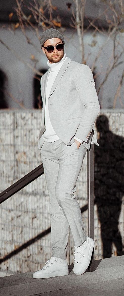 Grey Suit Outfit for Christmas Best Fashion Blog For Men TheUnstitchd