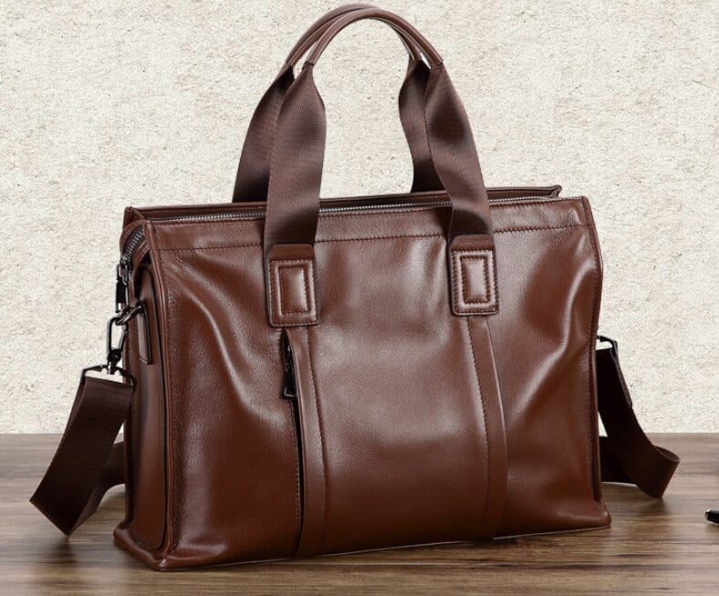 Mens Classic Leather Laptop Bag