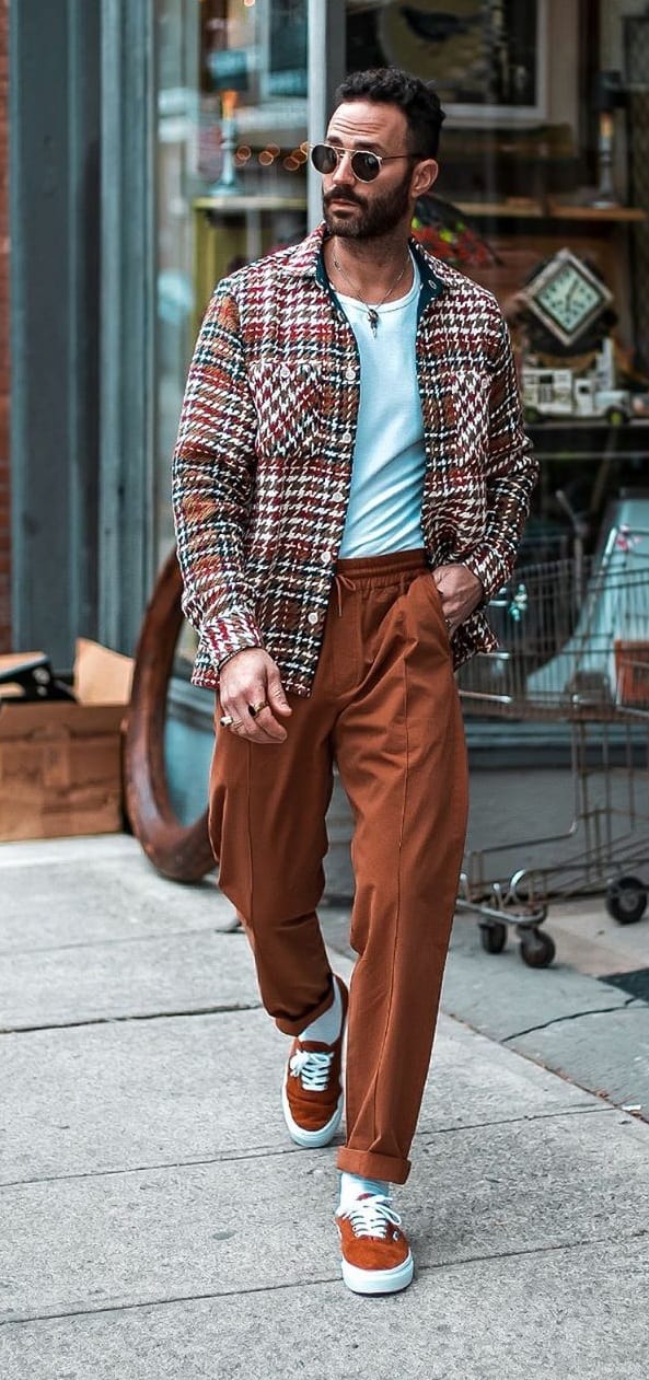 Trouser-tee-Jacket Outfit idea for 2020