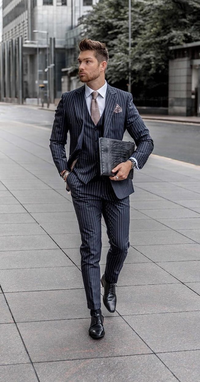 Pinstripe Suit Ideas for Men