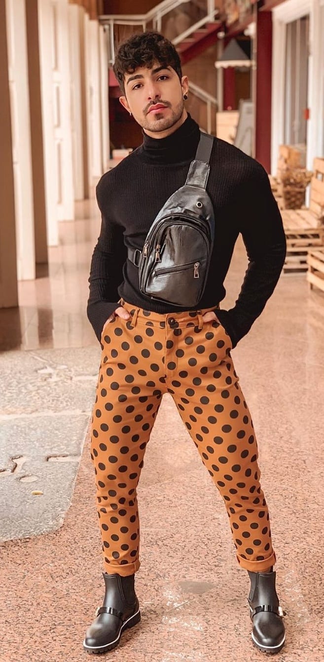 Turtleneck -Polka Dot Pant Fashion- Gay Fashion Trend