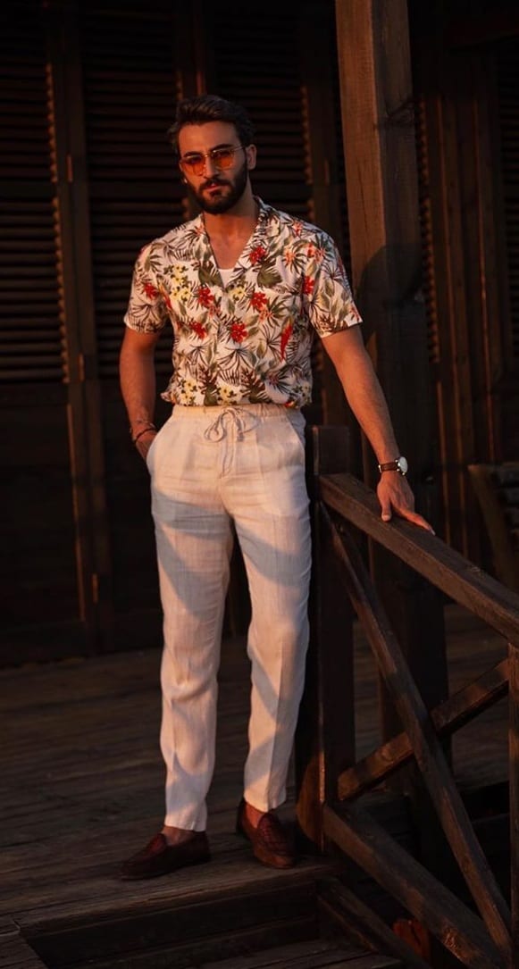 Floral Shirt-Linen Pants - Best Summer Outfit