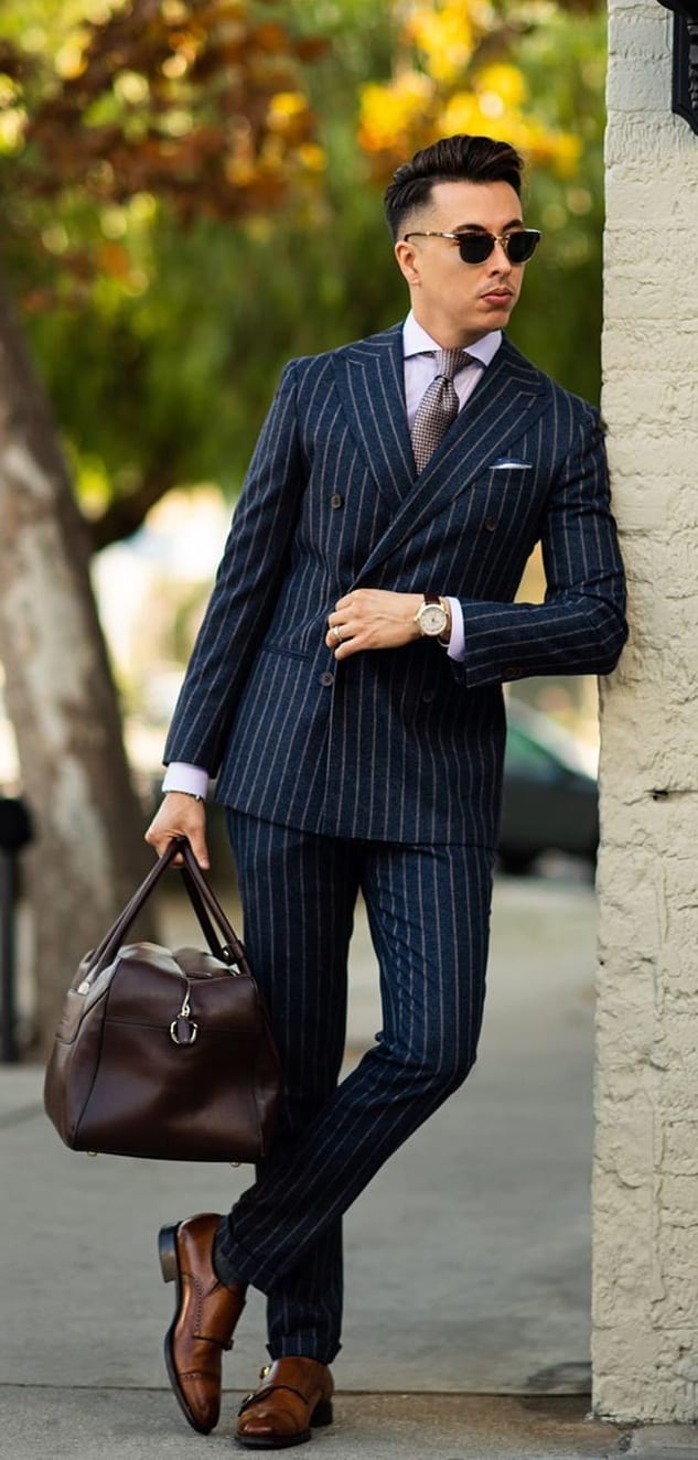Pinstripe Navy Blue Suit- Work Wardrobe Essentials