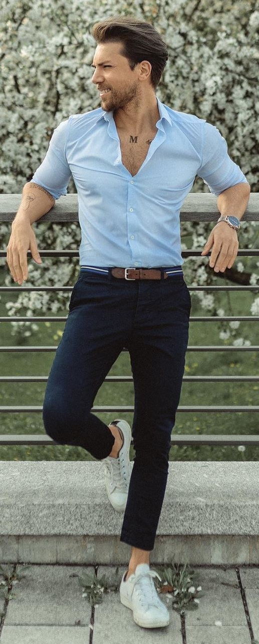 Pastel Blue Shirt- Summer Color Trends 2020