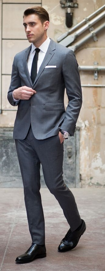 Grey Suit Outfit for Funeral