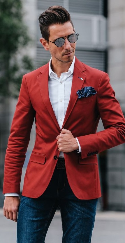Bold Red Outfits for Men