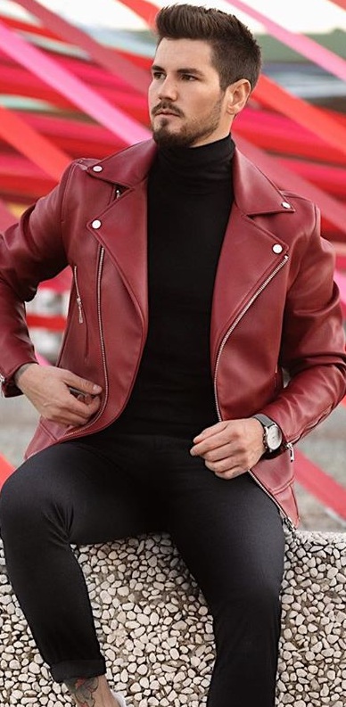 Leather Jacket for Fall Fashion Outfit