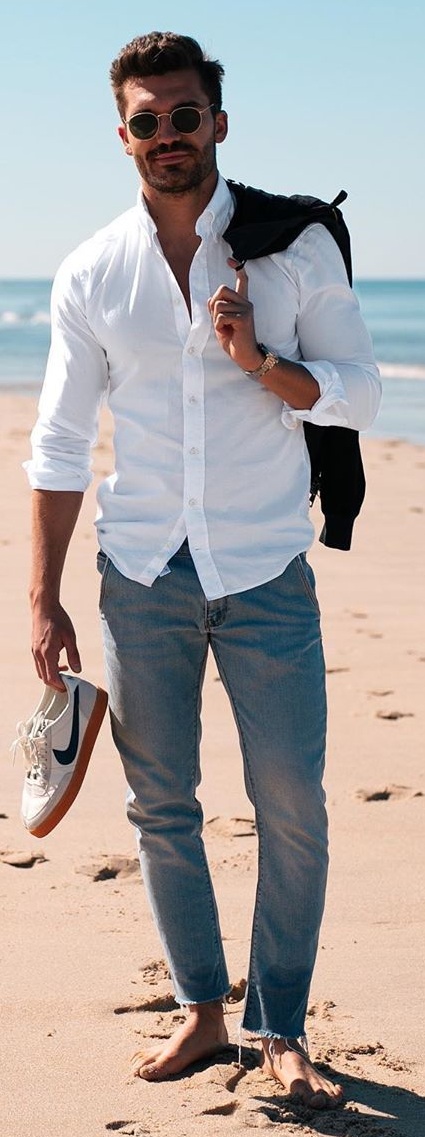 White Shirt Outfit Ideas for Men