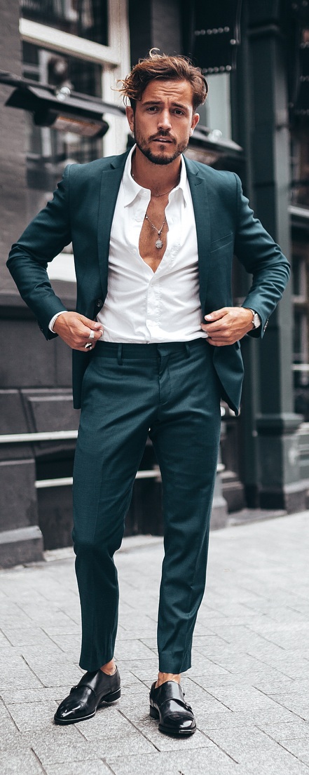 White Shirt Suit Outfit