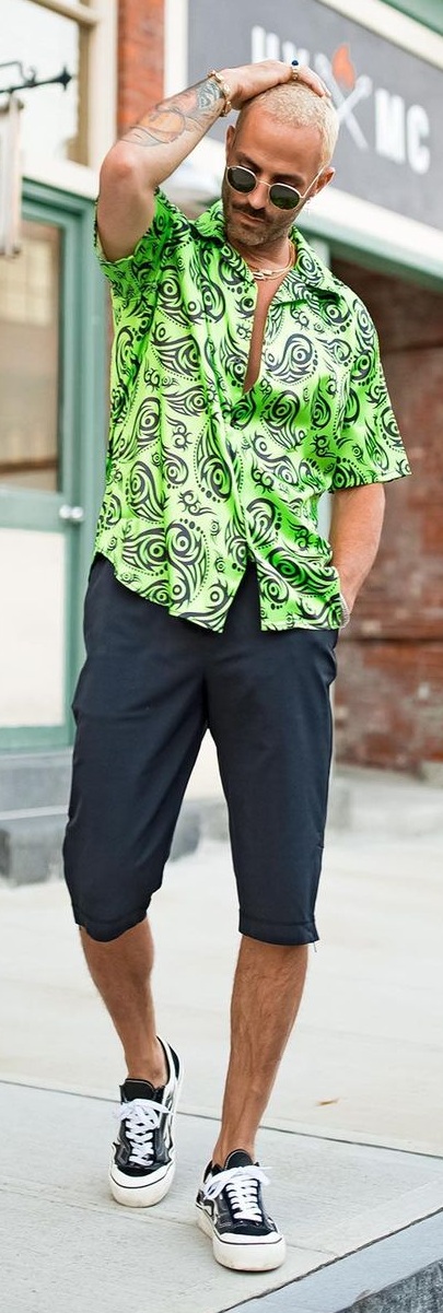 Funky Shirt Outfit Idea For Men