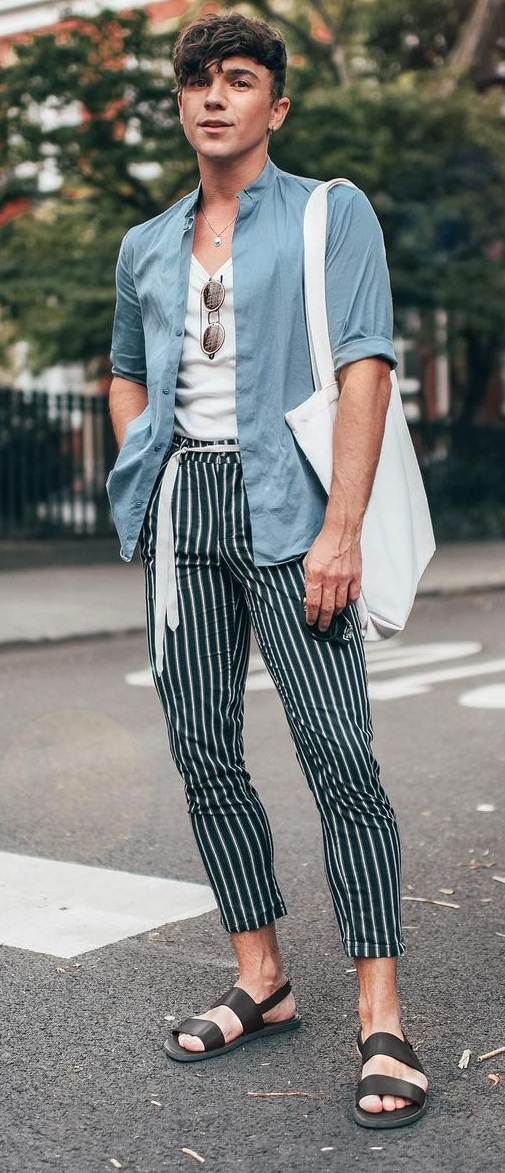 Cool Trousers- Tee- Overshirt- Outfits-for-Summer