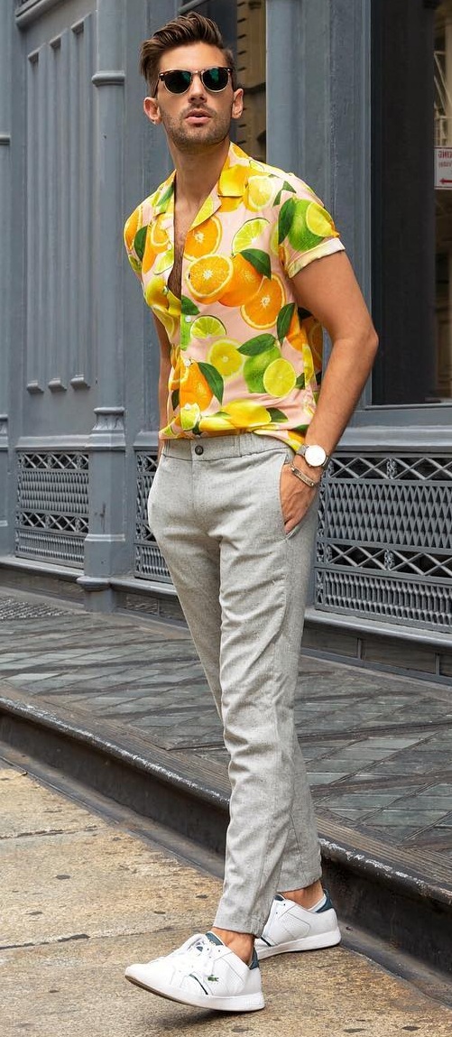 Lime Shirt and Pants- Summer Outfits For Men 2021