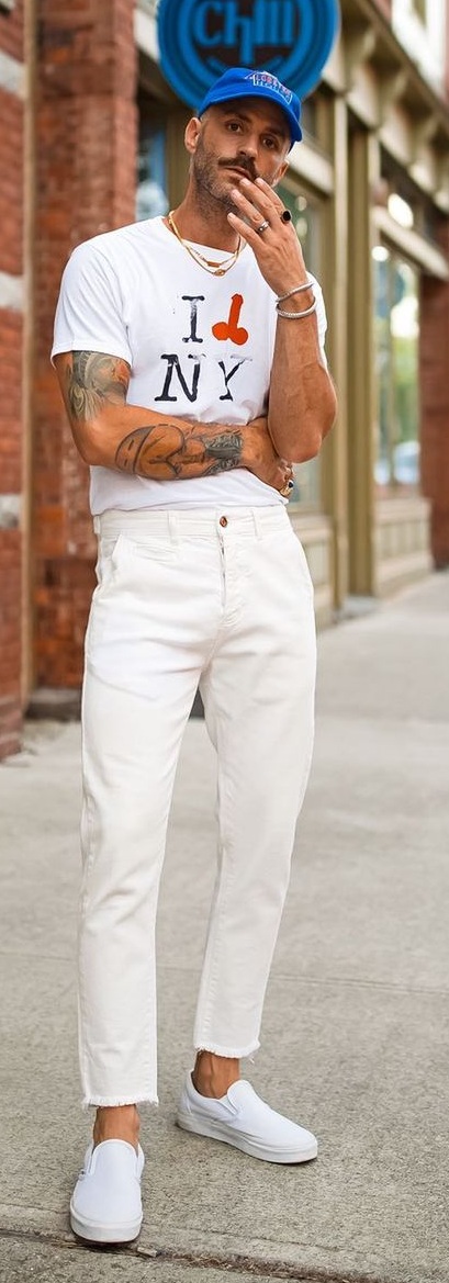 20+ White Pants Outfit Men