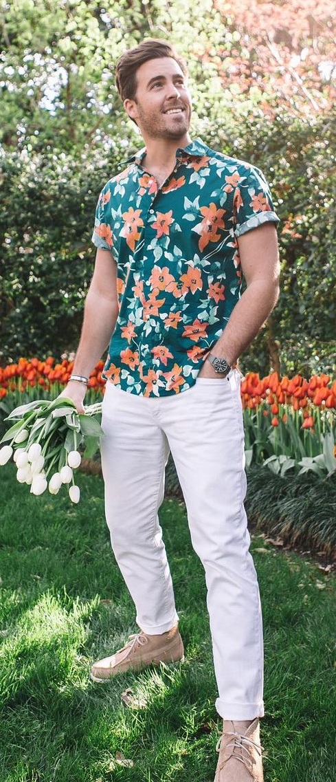Floral Shirt Outfits For Summer